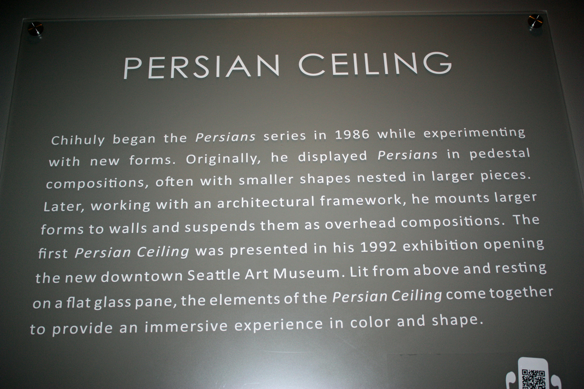 sign about the Persian Ceiling